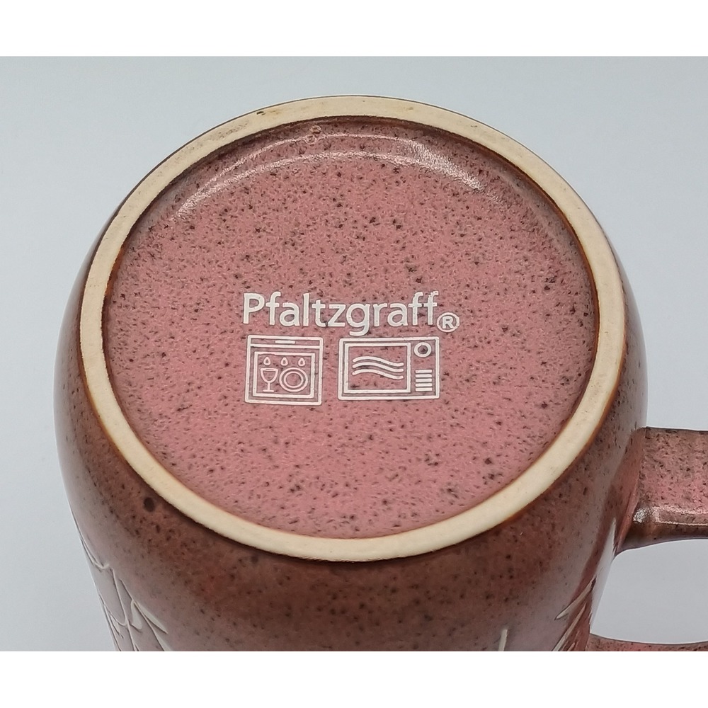 Mauve Ceramic Leaves Leaf Pfaltzgraff 16 oz. Botanical Mug - Picture 2 of 2